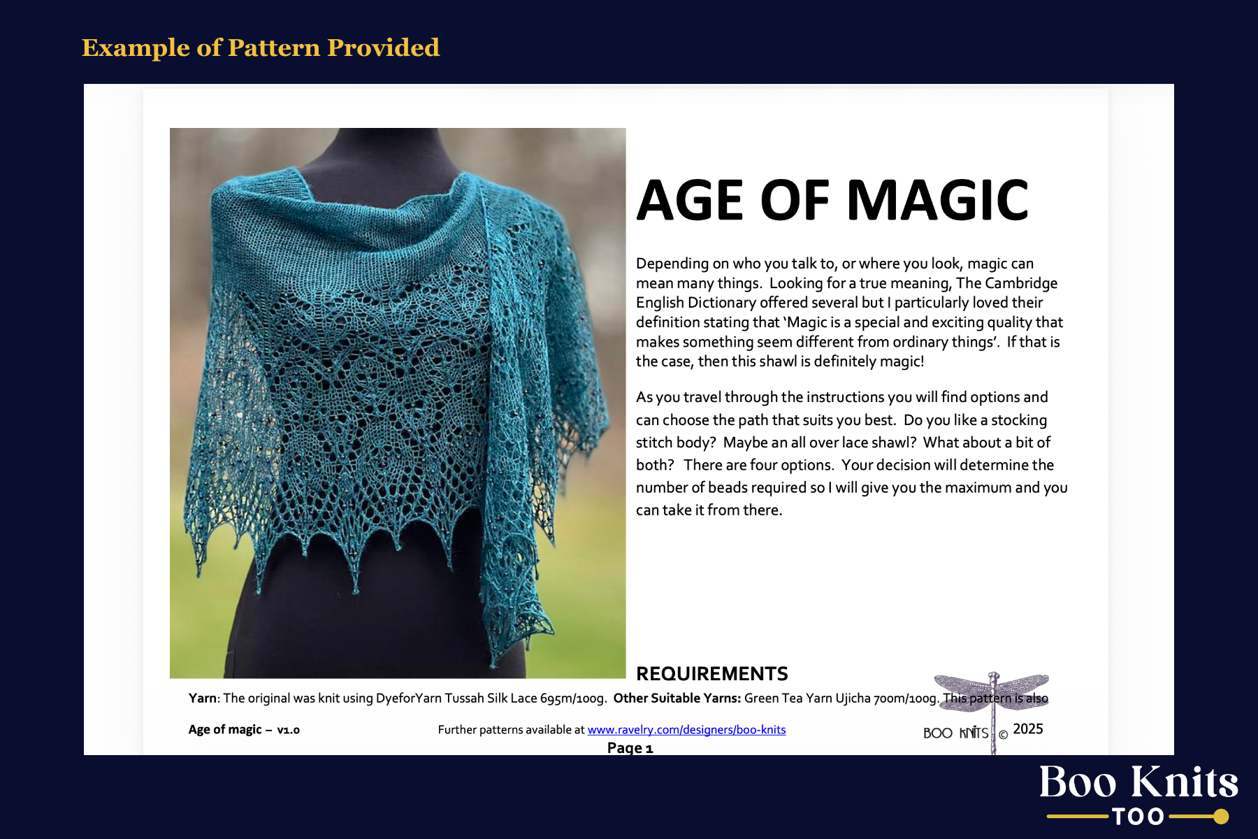 Age of Magic Shawl Knitting Kit