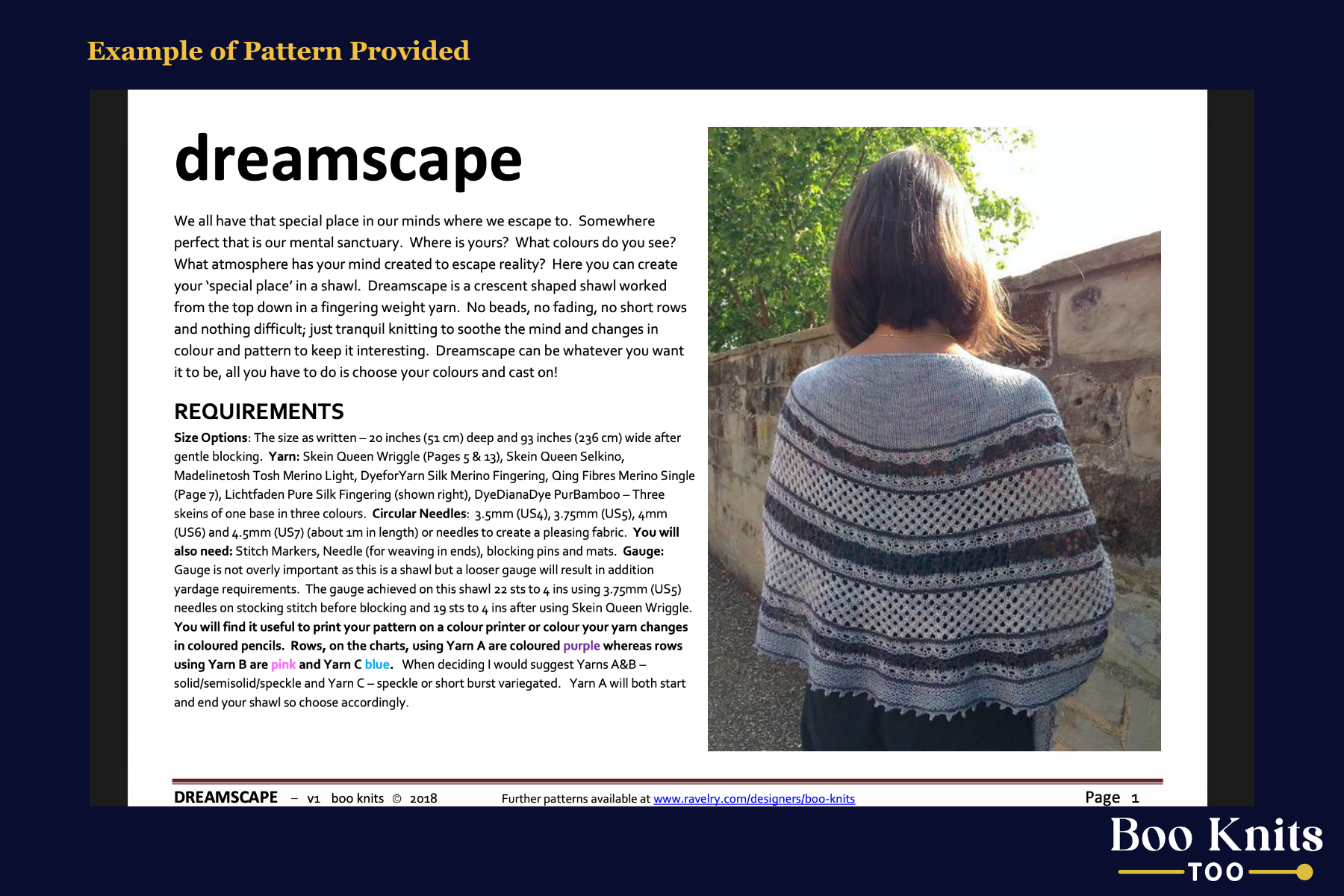 Dreamscape Shawl Knitting Kit