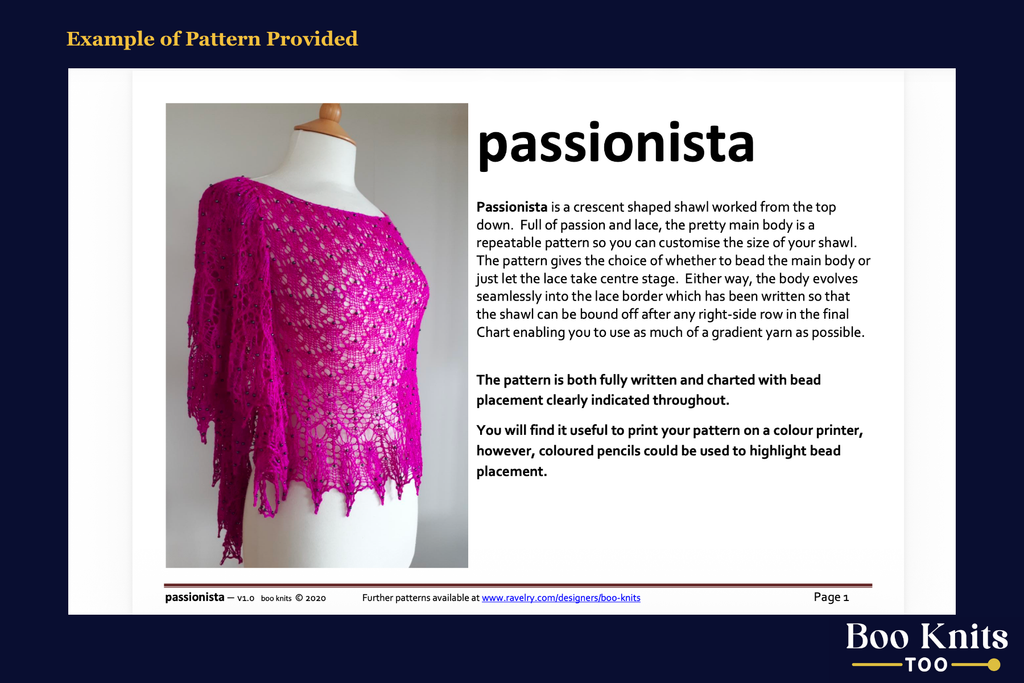Passionista Shawl Knitting Kit