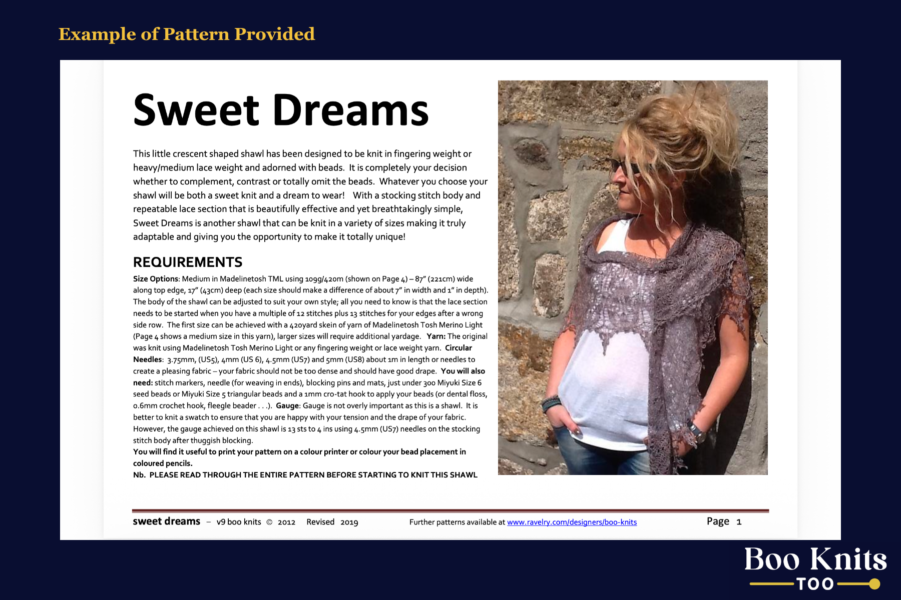 Sweet Dreams Shawl Knitting Kit