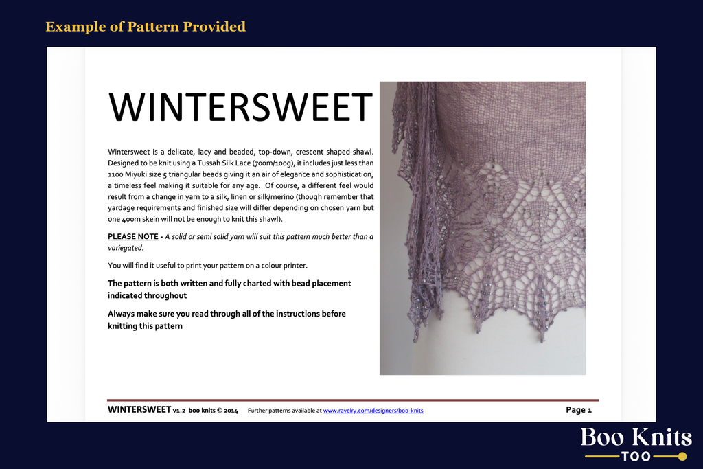 Wintersweet Shawl Knitting Kit