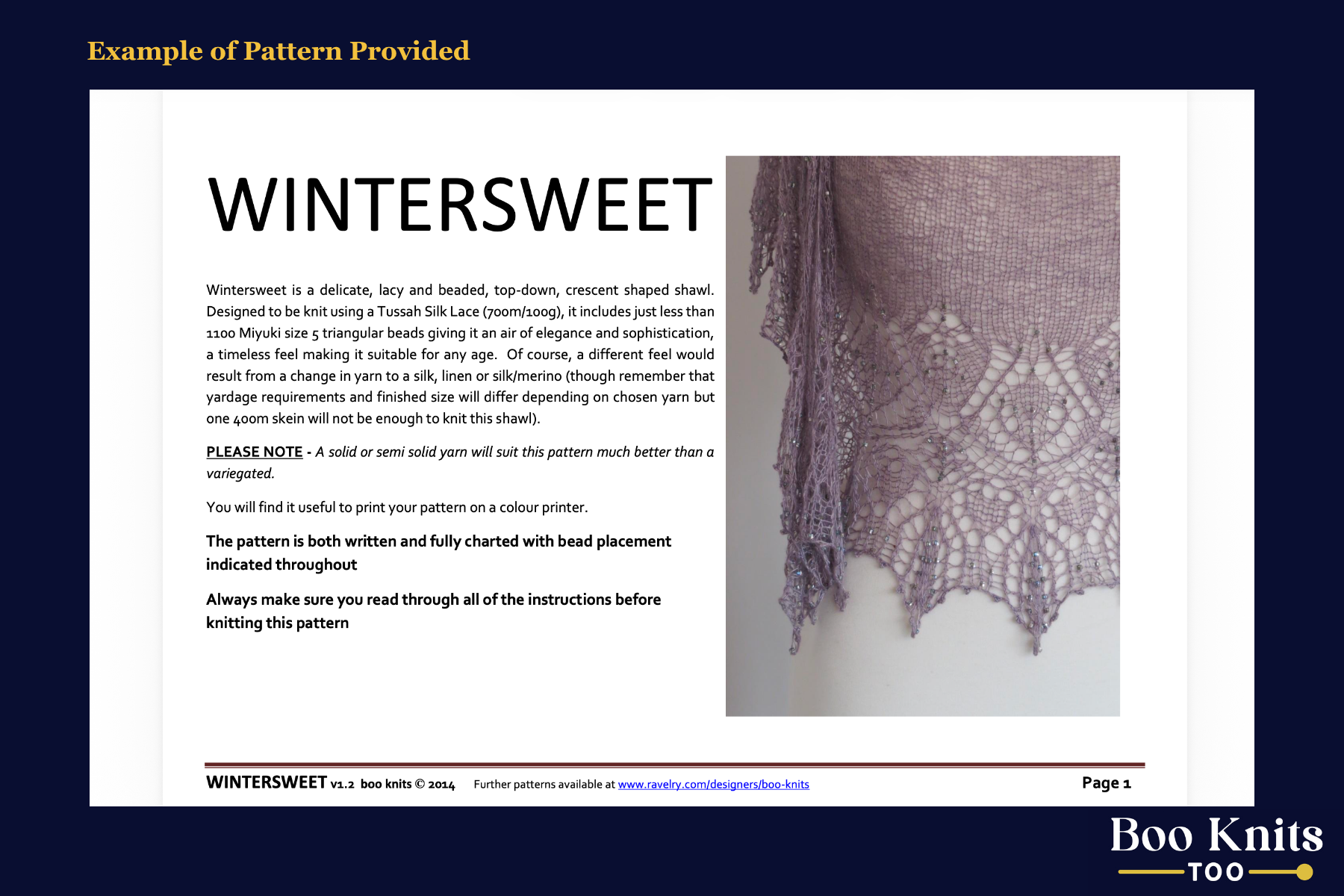Wintersweet Shawl Knitting Kit