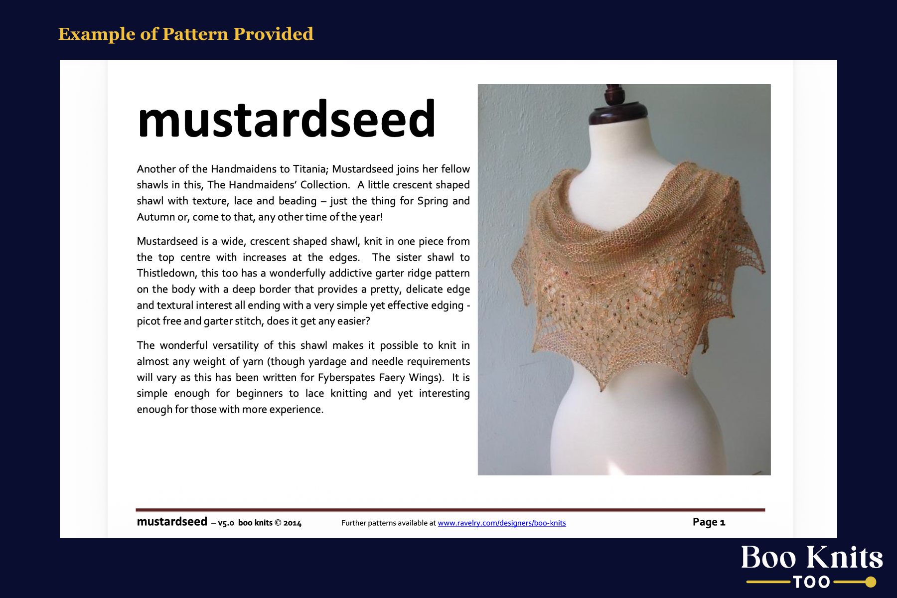 Mustardseed Shawl Knitting Kit